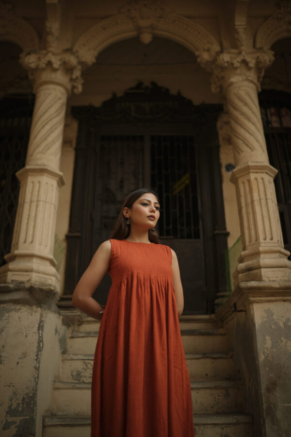 Burnt orange kurta set
