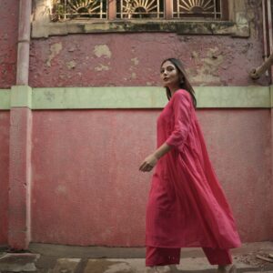 BERRY PINK KURTA SET - Image 6