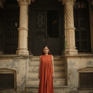 BURNT ORANGE KURTA SET - Image 3