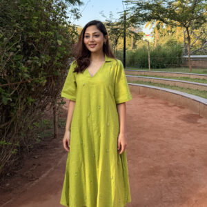 PARROT GREEN KURTA SET - Image 5