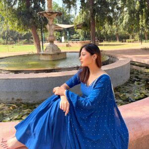 BLUE KURTA SET - Image 3