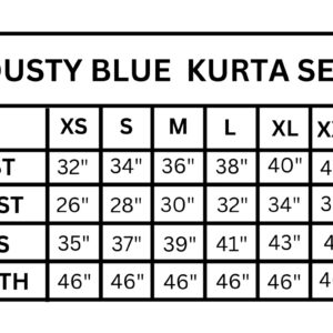 DUSTY BLUE KURTA SET - Image 3