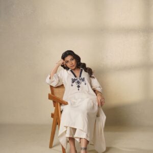 IVORY AAINA ANARKALI SET - Image 3